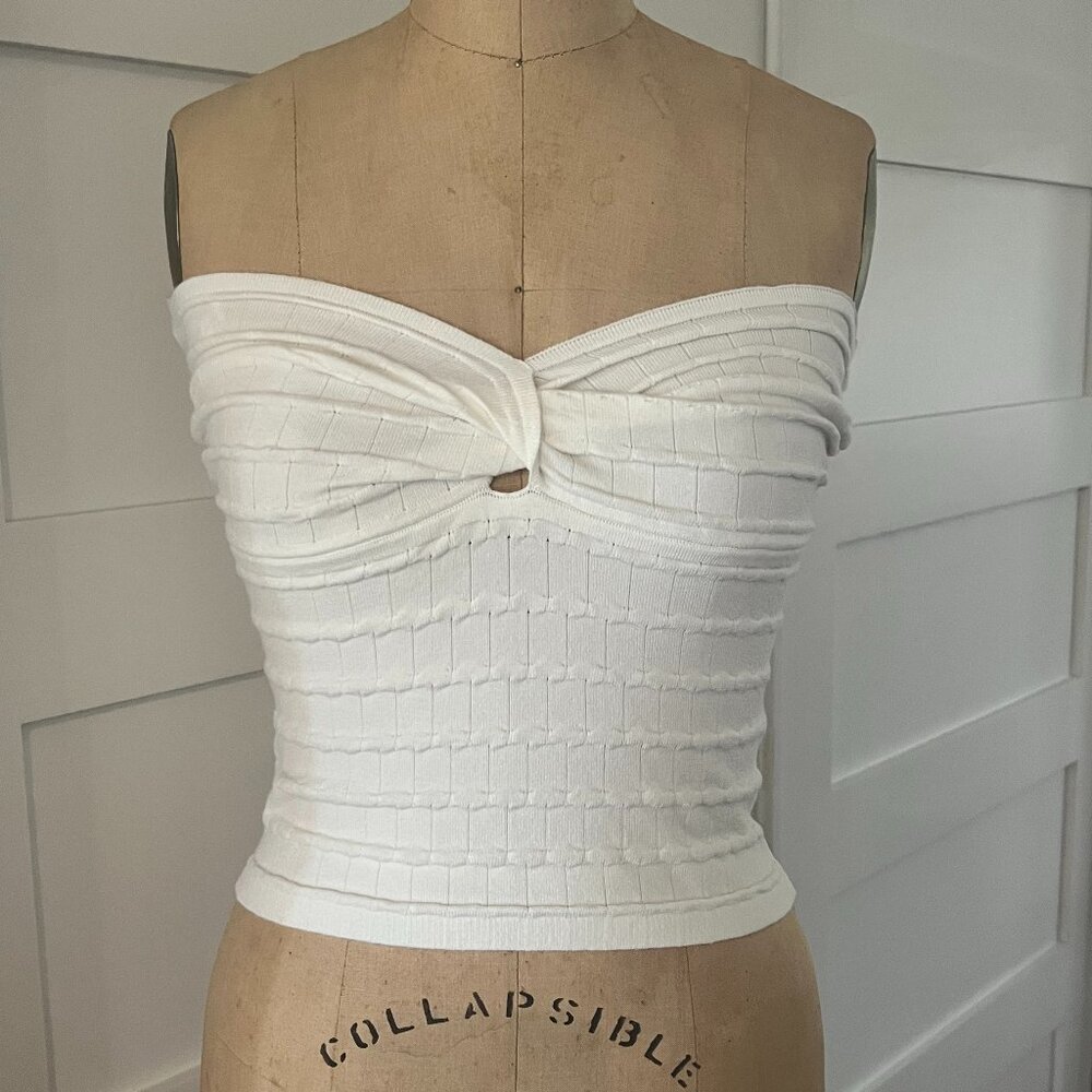 White Jersey Strapless Top Size Small Never Worn NWOT